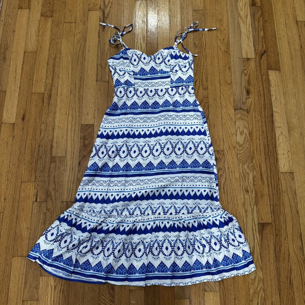 NEW Kenny Flowers Size Med Silk Espana Sweetheart Midi Dress Limited Edition